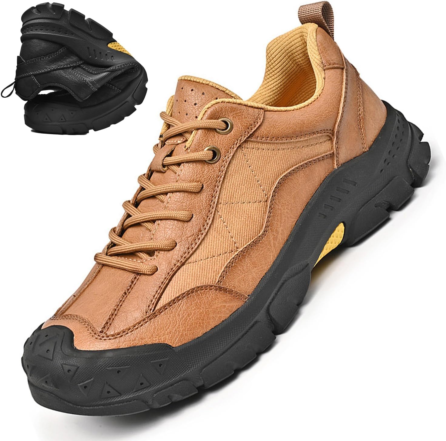 Мужские кроссовки для пеших прогулок из натуральной кожи, водонепроницаемые, классические на шнуровке, с противоскользящей мягкой подошвой, для работы в промышленном строительстве Zlnmld, коричневый
Мужские кроссовки для пеших прогулок из натуральной кожи, водонепроницаемые, классические на шнуровке, с противоскользящей мягкой подошвой, для работы в промышленном строительстве Zlnmld, коричневый