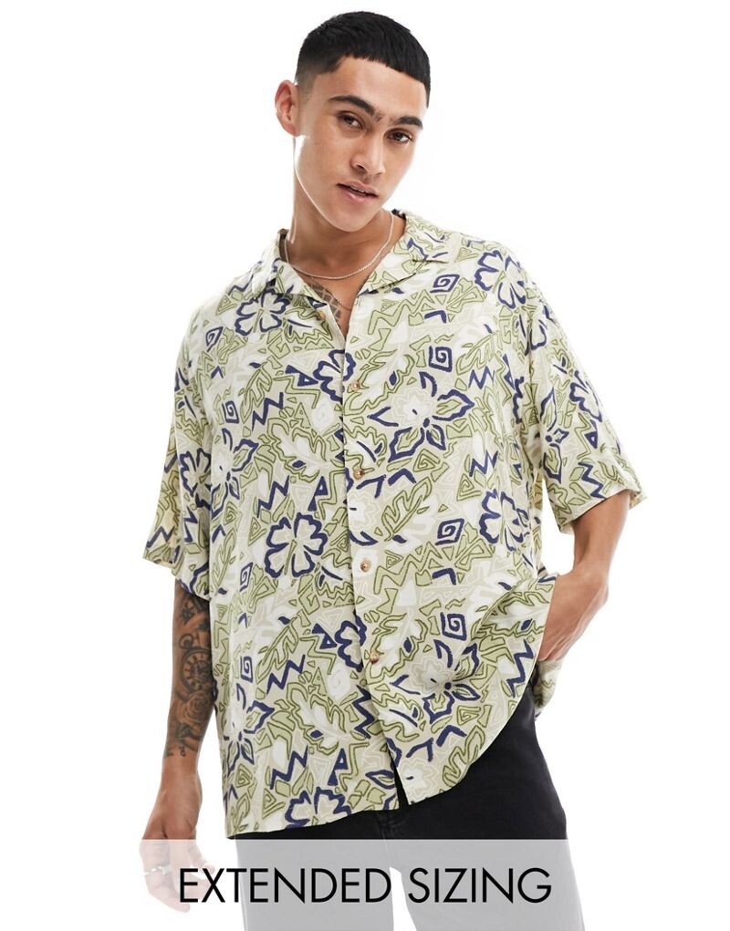 Свободная рубашка свободного кроя с лагерным воротником ASOS DESIGN с винтажным гавайским принтом
Свободная рубашка свободного кроя с лагерным воротником ASOS DESIGN с винтажным гавайским принтом