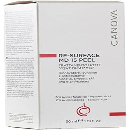 Canova Resurface Md15 Peel Ночной антиоксидантный уход 30 мл
Canova Resurface Md15 Peel Ночной антиоксидантный уход 30 мл