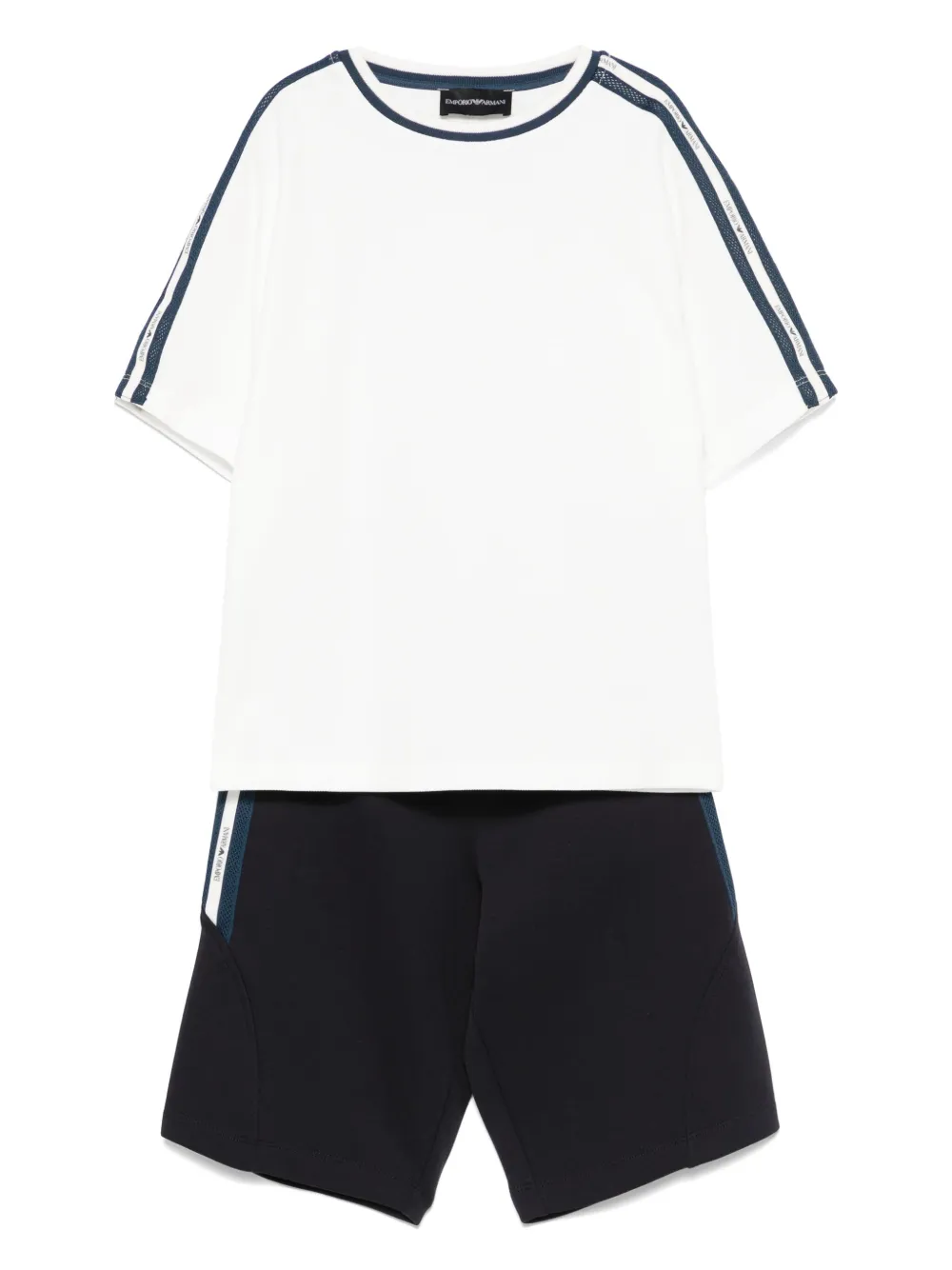 Спортивный костюм с логотипом Emporio Armani Kids, белый 
Спортивный костюм с логотипом Emporio Armani Kids, белый