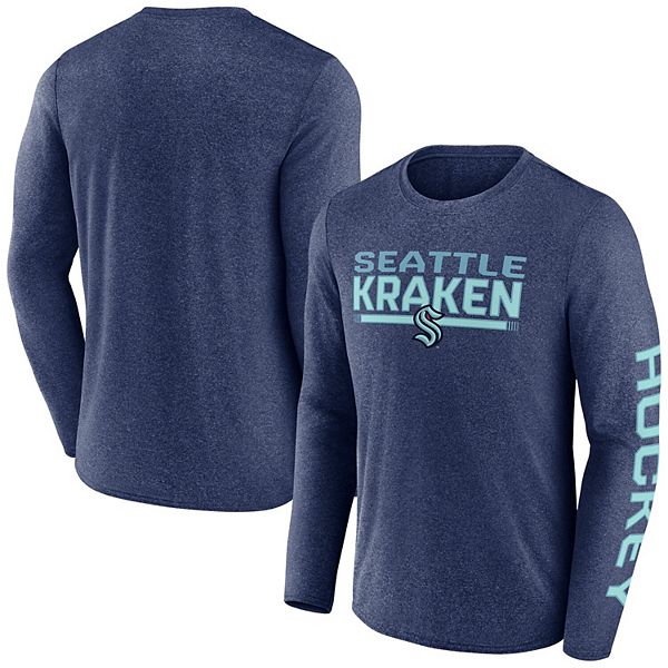 Мужская футболка с длинным рукавом Seattle Kraken синтетическая heather deep sea blue Fanatics
Мужская футболка с длинным рукавом Seattle Kraken синтетическая heather deep sea blue Fanatics