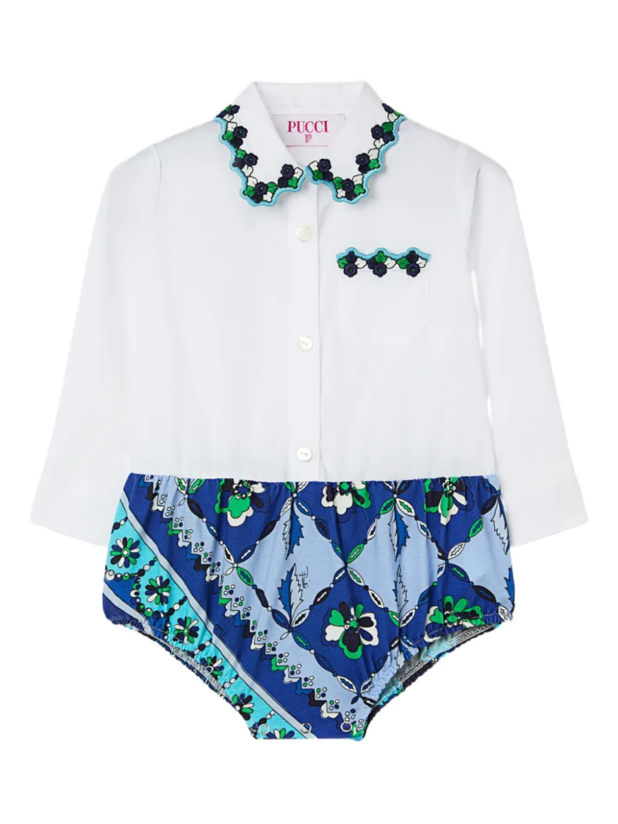 Комбинезон с фестончатым воротником PUCCI Junior, белый
Комбинезон с фестончатым воротником PUCCI Junior, белый