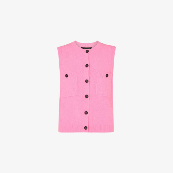 Футболка Whistles с застежкой на пуговицах, розовый
Футболка Whistles с застежкой на пуговицах, розовый