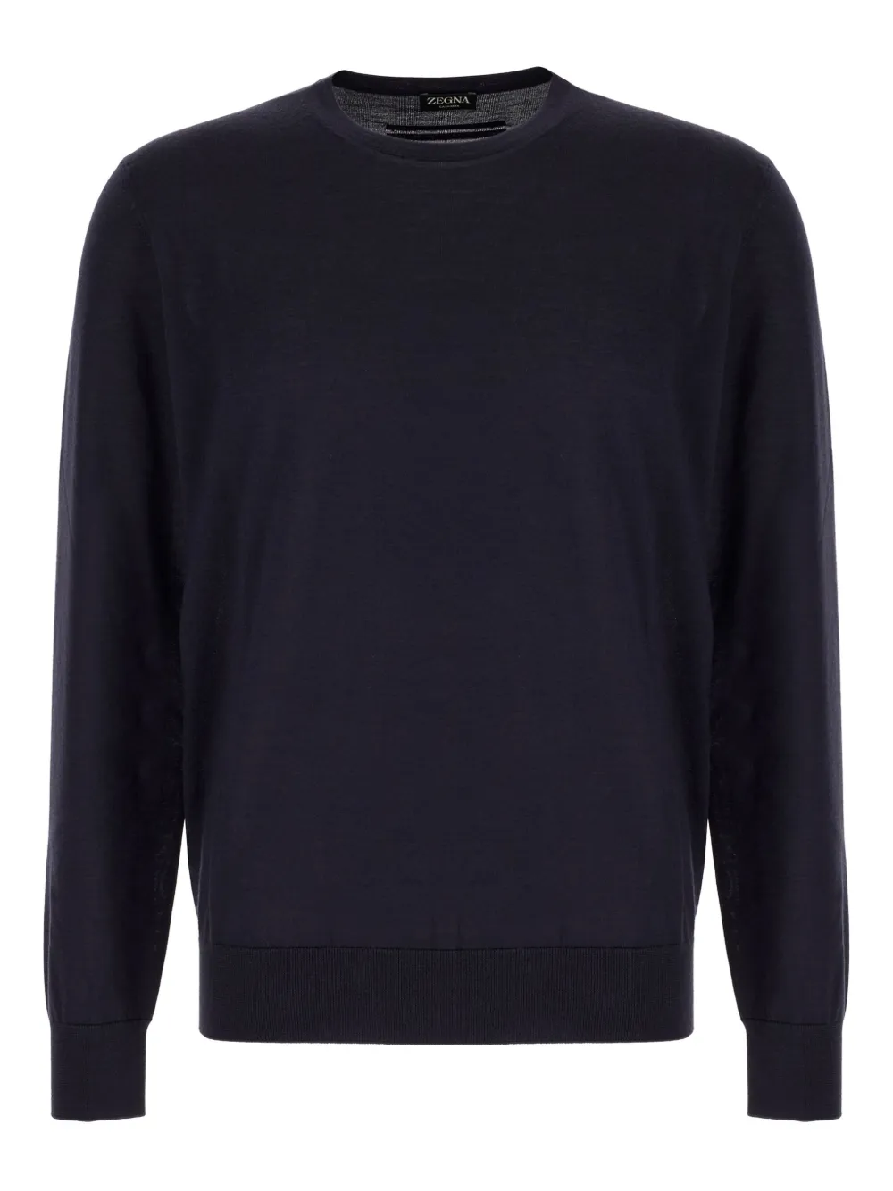Свитер с круглым вырезом из кашемира и шелка Zegna, синий
Свитер с круглым вырезом из кашемира и шелка Zegna, синий