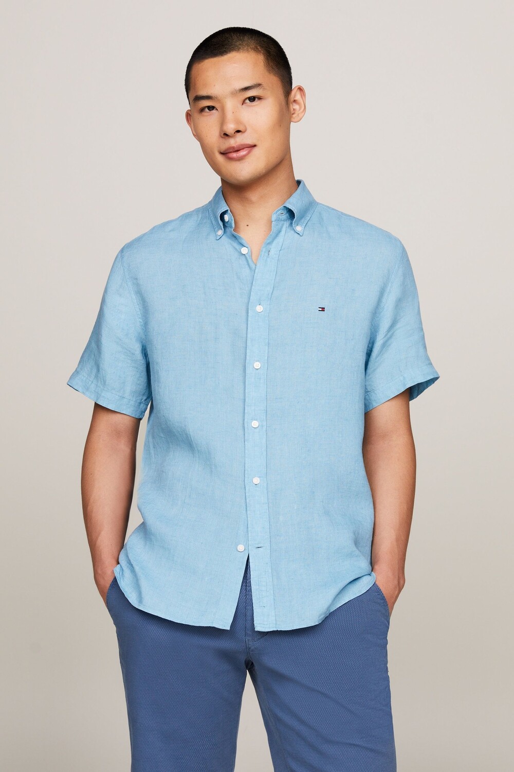 Льняная рубашка окрашенная после шитья Tommy Hilfiger, синий
Льняная рубашка окрашенная после шитья Tommy Hilfiger, синий