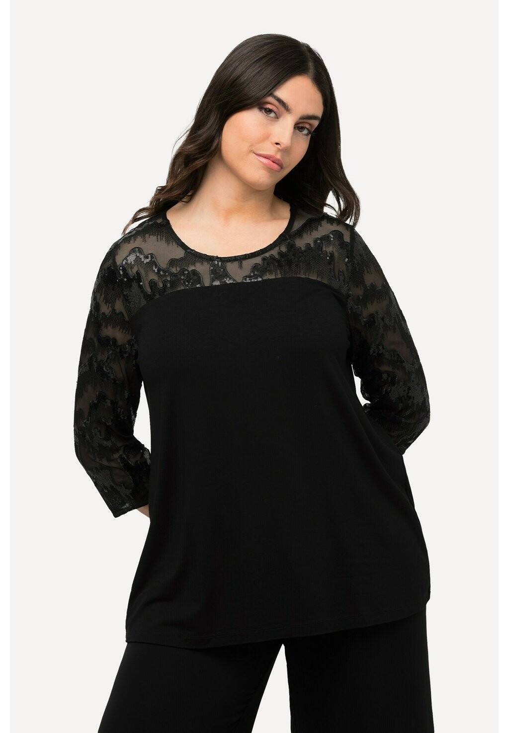 Топ с длинными рукавами Ulla Popken, черный
Топ с длинными рукавами Ulla Popken, черный