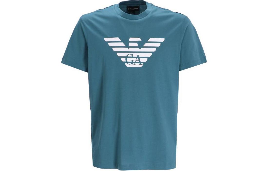 Футболка из хлопка с принтом логотипа EMPORIO ARMANI, синяя
Футболка из хлопка с принтом логотипа EMPORIO ARMANI, синяя