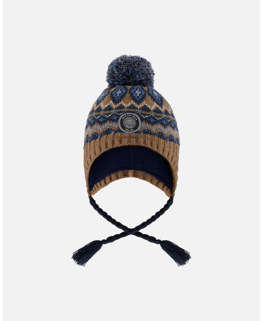 Вязаная перуанская шапочка для мальчика с помпоном, на подкладке, бежевого и темно-синего цвета Deux par Deux, Taupe and navy
Вязаная перуанская шапочка для мальчика с помпоном, на подкладке, бежевого и темно-синего цвета Deux par Deux, Taupe and navy