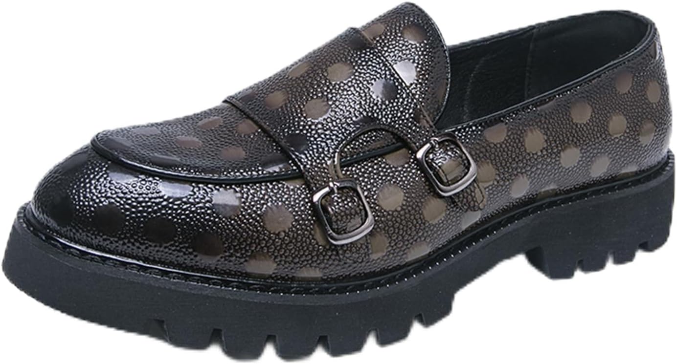 Мужские лоферы из натуральной кожи с двойной пряжкой, в горошек, с массивной платформой, округлый носок, деловые туфли с прочной подошвой для офиса и повседневной работы Psieicwm, коричневый
Мужские лоферы из натуральной кожи с двойной пряжкой, в горошек, с массивной платформой, округлый носок, деловые туфли с прочной подошвой для офиса и повседневной работы Psieicwm, коричневый