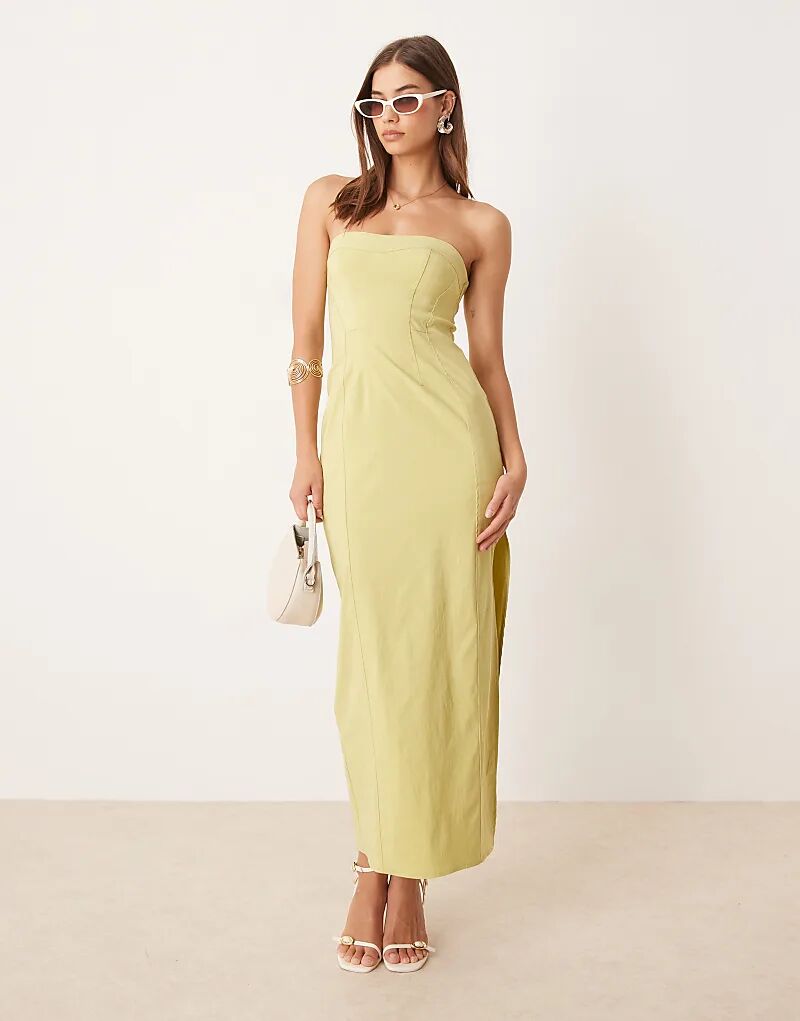 Платье-бандо миди ASOS DESIGN Bengaline с декоративными швами цвета лайма
Платье-бандо миди ASOS DESIGN Bengaline с декоративными швами цвета лайма