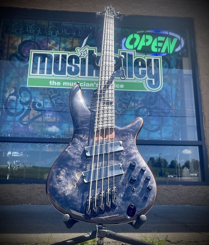 Басс гитара Ibanez SRMS805-DTW Soundgear Poplar Burl Top Multi-Scale Fanned-Fret 5-String Bass 2023 Deep Twilight
Басс гитара Ibanez SRMS805-DTW Soundgear Poplar Burl Top Multi-Scale Fanned-Fret 5-String Bass 2023 Deep Twilight