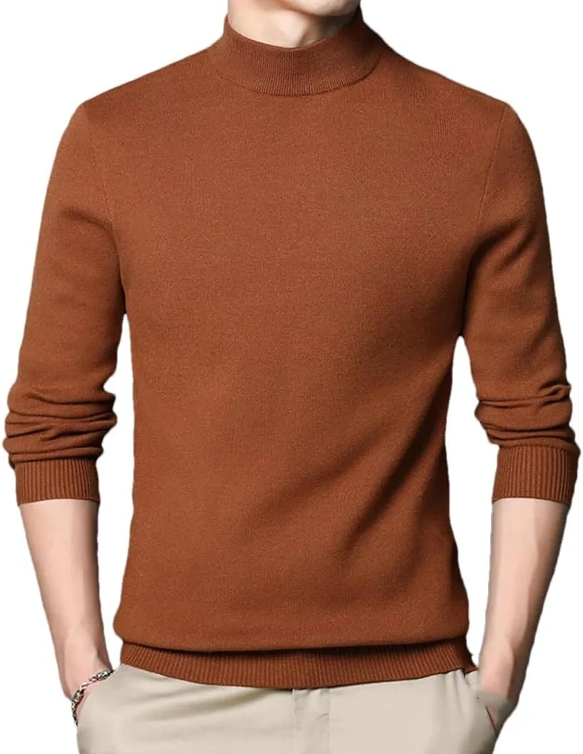 Свитер с воротником-стойкой мужской однотонный облегающий
Свитер с воротником-стойкой мужской однотонный облегающий