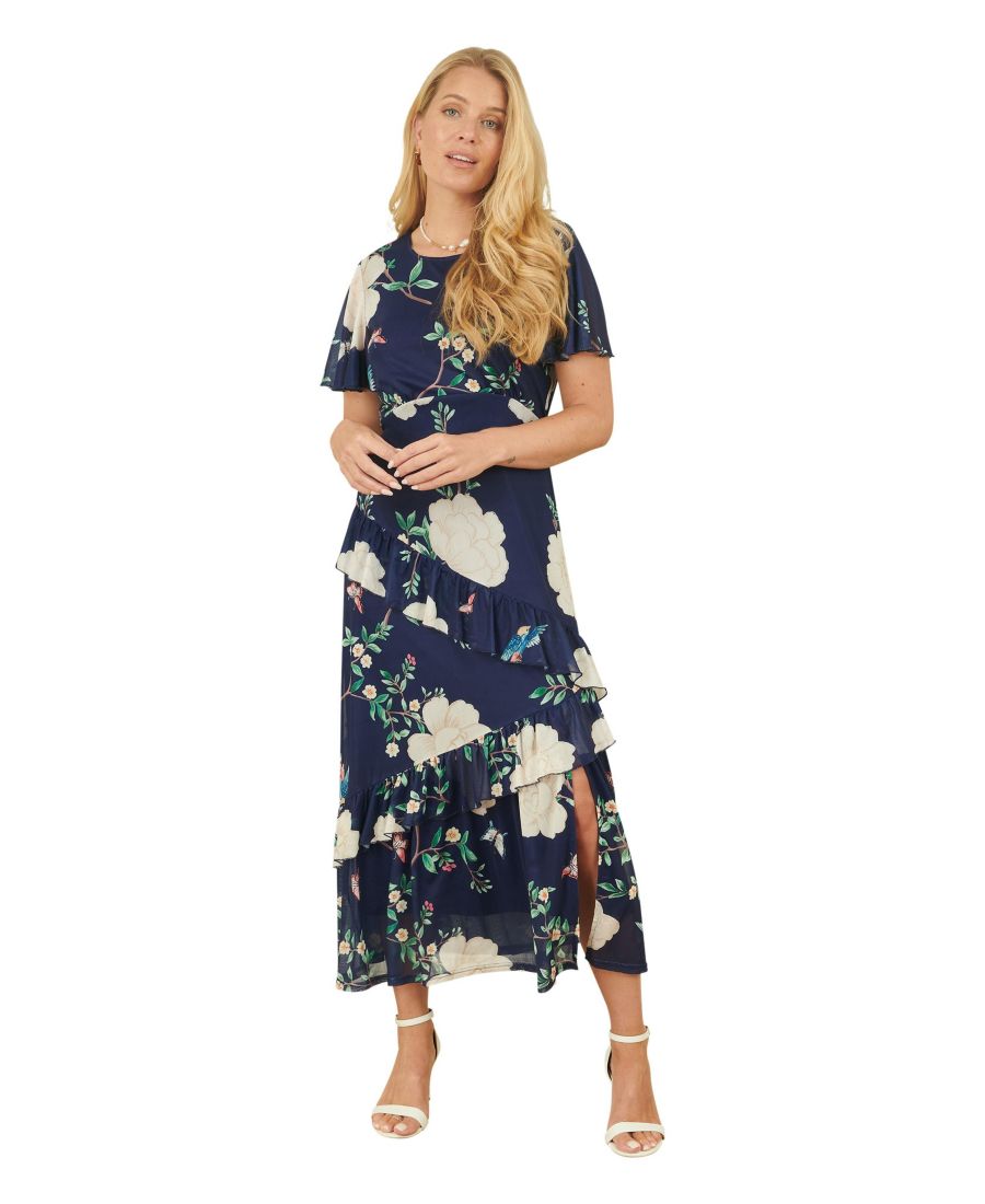 Женское миди-платье из сетчатой ткани с принтом в виде птиц и цветов Yumi, Navy
Женское миди-платье из сетчатой ткани с принтом в виде птиц и цветов Yumi, Navy