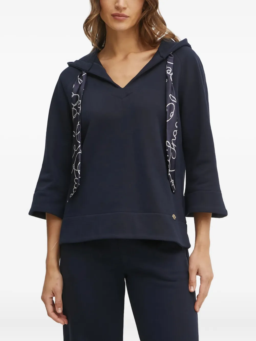 Толстовка с капюшоном на завязках LUISA SPAGNOLI, синий
Толстовка с капюшоном на завязках LUISA SPAGNOLI, синий