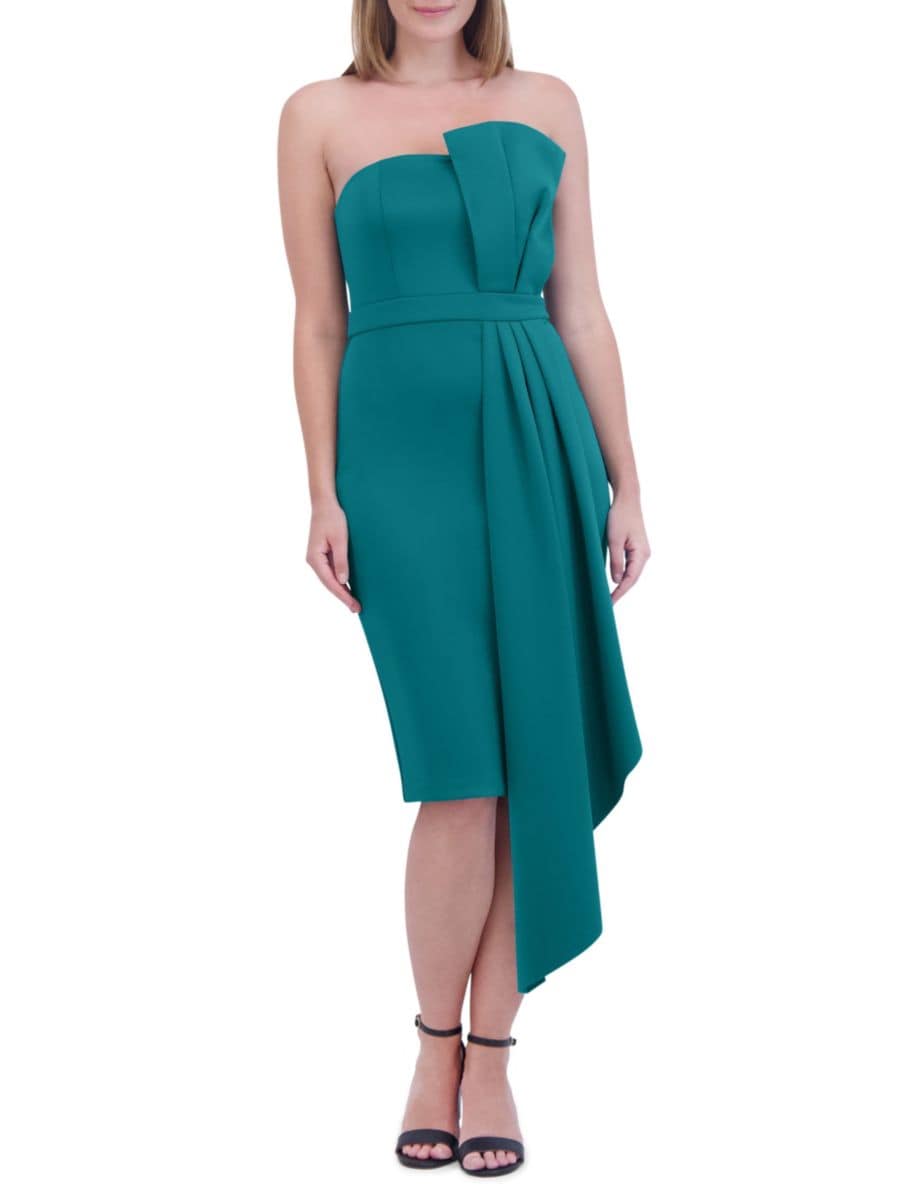 Асимметричное платье-футляр без бретелек Eliza J, цвет Teal
Асимметричное платье-футляр без бретелек Eliza J, цвет Teal