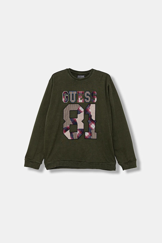 Детская хлопковая толстовка Guess, зеленый
Детская хлопковая толстовка Guess, зеленый