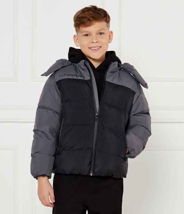 Куртка детская Ea7 утепленная с капюшоном, черный/серый
Куртка детская Ea7 утепленная с капюшоном, черный/серый