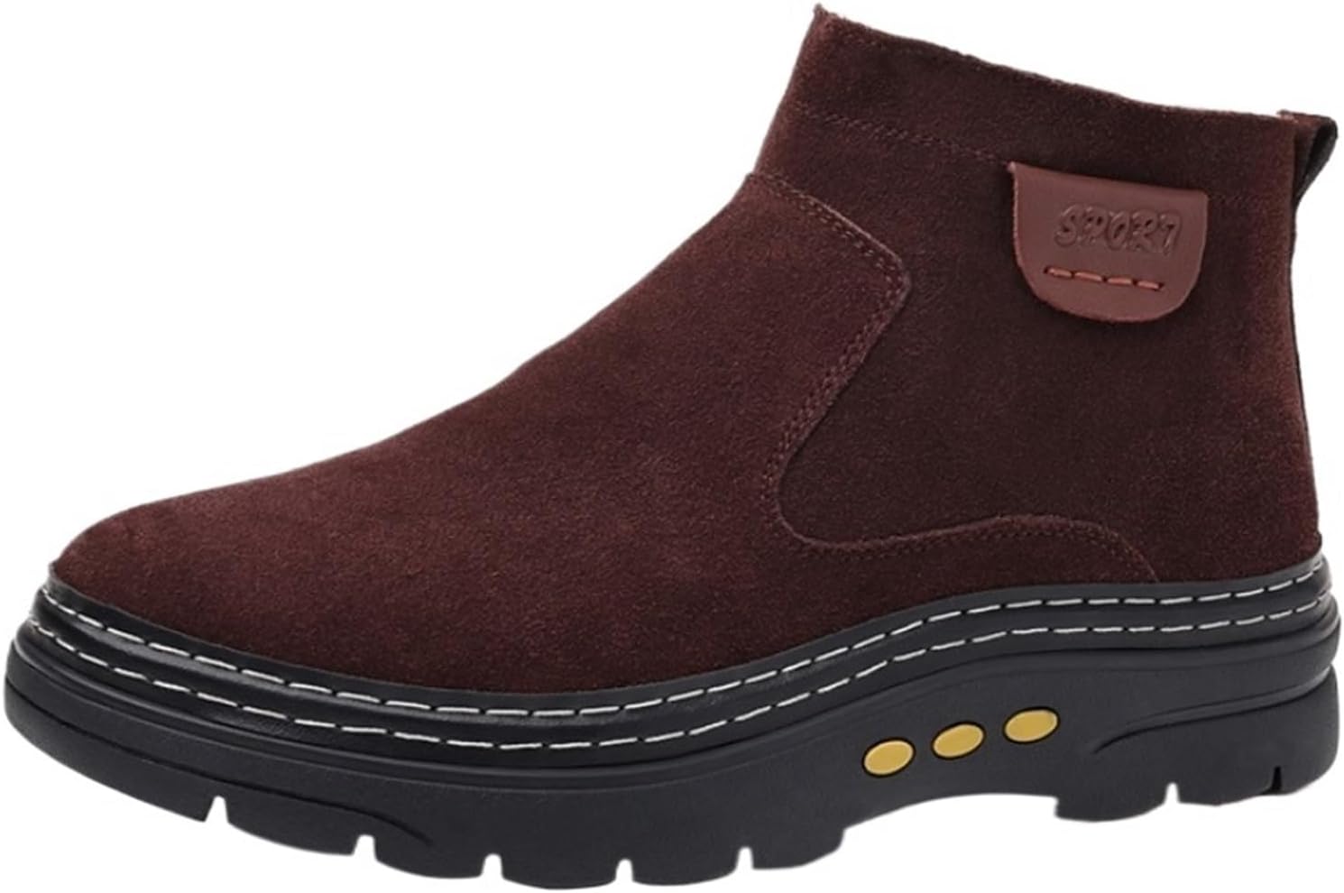 Мужские зимние снежные ботинки на открытом воздухе с боковой молнией, модные высокие кеды с хлопковой подкладкой, замшевые повседневные теплые ботинки до щиколотки для мужчин Generic, коричневый
Мужские зимние снежные ботинки на открытом воздухе с боковой молнией, модные высокие кеды с хлопковой подкладкой, замшевые повседневные теплые ботинки до щиколотки для мужчин Generic, коричневый