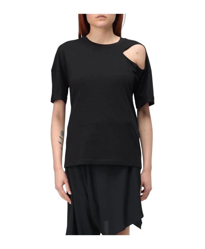 Черная футболка с коротким рукавом Federica Tosi, черный
Черная футболка с коротким рукавом Federica Tosi, черный