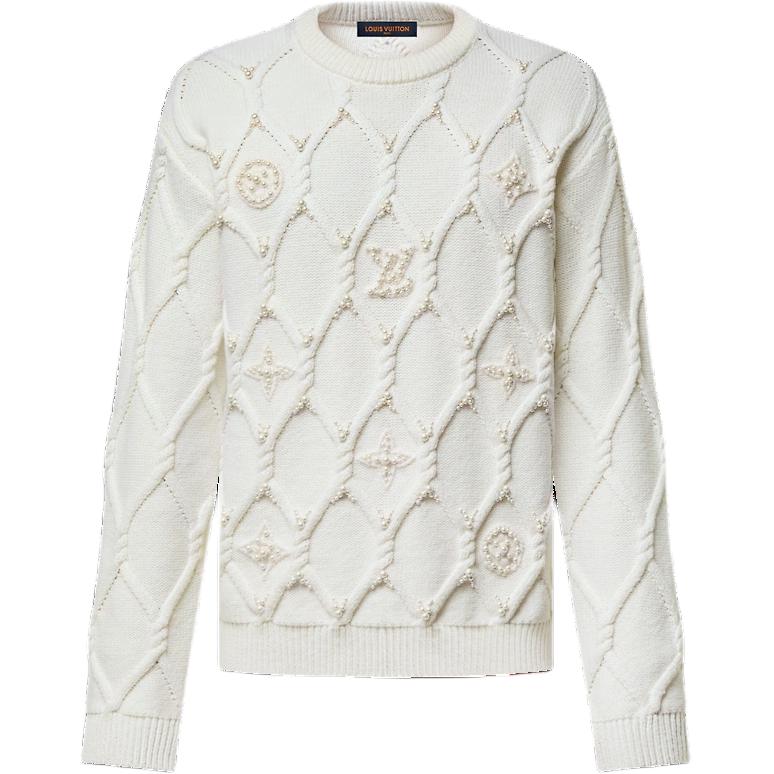 LOUIS VUITTON Свитер с кабельным узором и декором из шерсти
LOUIS VUITTON Свитер с кабельным узором и декором из шерсти