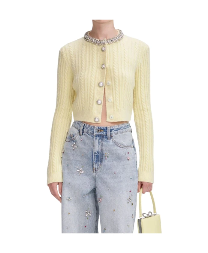 Кардиган из альпаки Self Portrait, желтый
Кардиган из альпаки Self Portrait, желтый