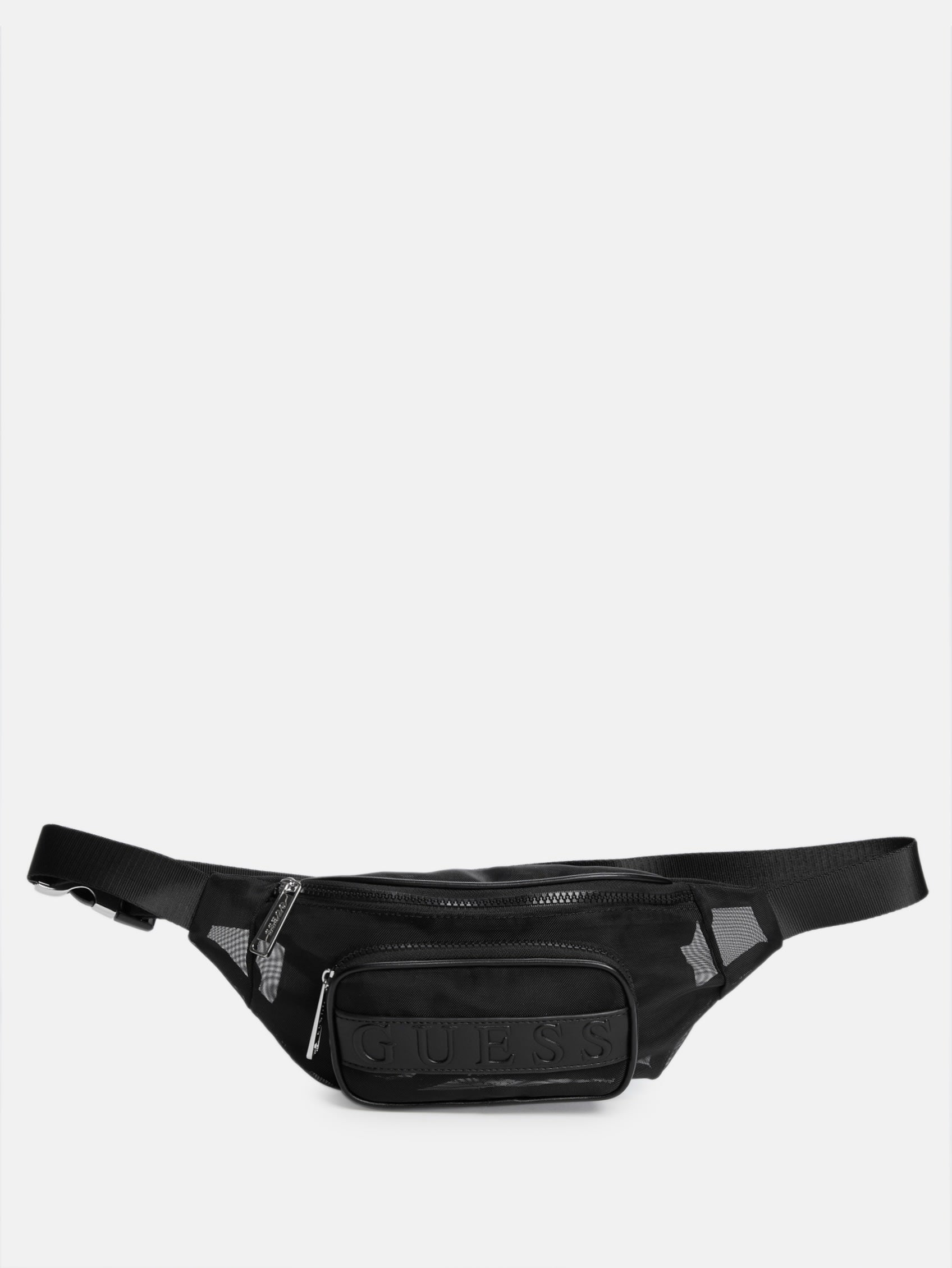 Сетчатая поясная сумка Guess Factory, черный 
Сетчатая поясная сумка Guess Factory, черный