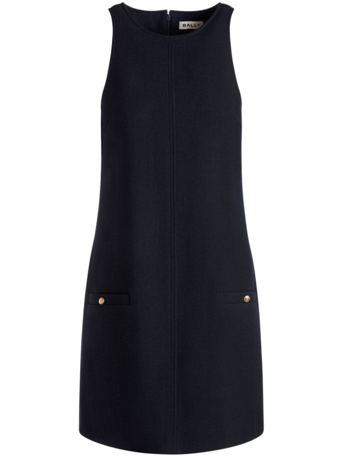 Bally мини-платье из шерсти А-силуэта, синий 
Bally мини-платье из шерсти А-силуэта, синий