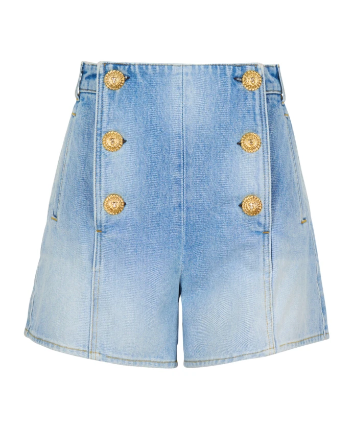Джинсовые шорты с пуговицами Balmain, синий
Джинсовые шорты с пуговицами Balmain, синий