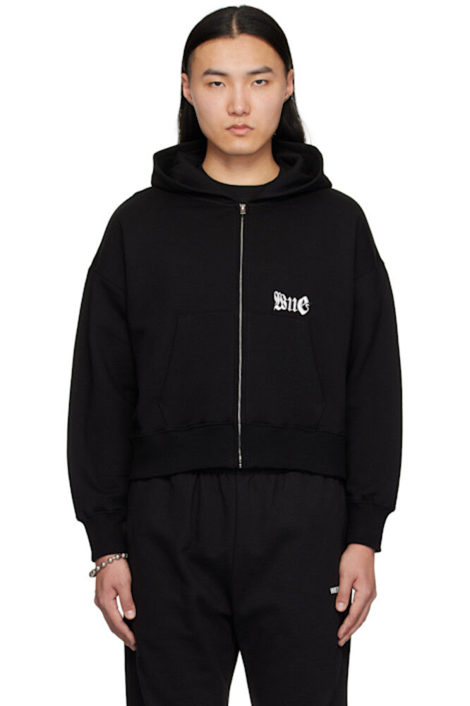 Черная толстовка с капюшоном на молнии с логотипом We11done
Черная толстовка с капюшоном на молнии с логотипом We11done