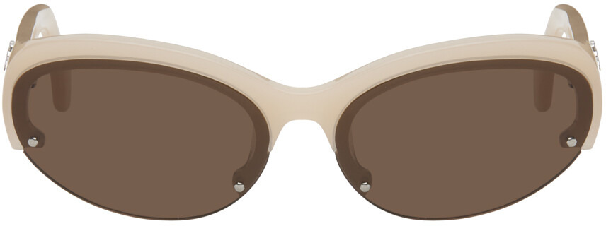 Бежевые солнцезащитные очки Palmdale Palm Angels 
Бежевые солнцезащитные очки Palmdale Palm Angels