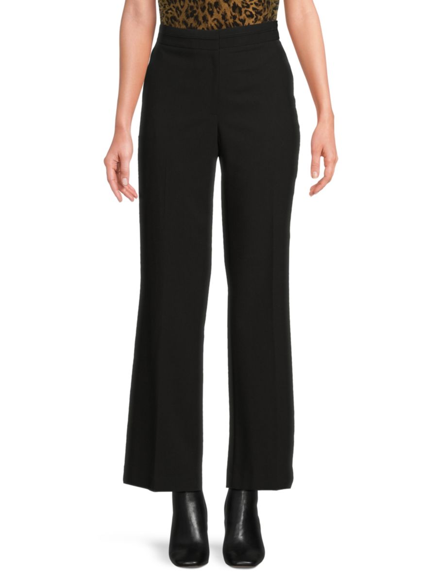 Однотонные расклешенные брюки DKNY, черный
Однотонные расклешенные брюки DKNY, черный