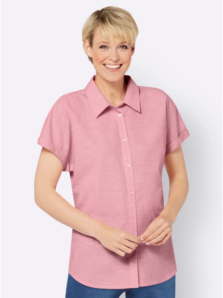 Блузка с короткими рукавами с рисунком фламинго и экрю Sieh an!
Блузка с короткими рукавами с рисунком фламинго и экрю Sieh an!