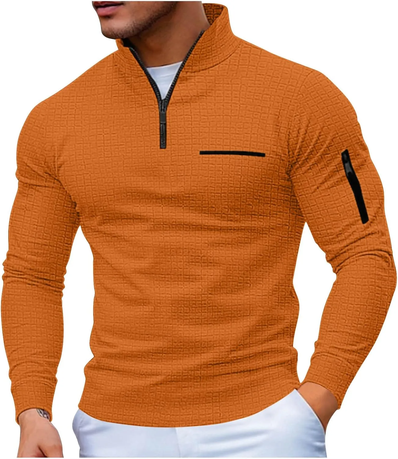 Мужская поло с длинным рукавом и воротником-стойкой, легкая, с карманом
Мужская поло с длинным рукавом и воротником-стойкой, легкая, с карманом