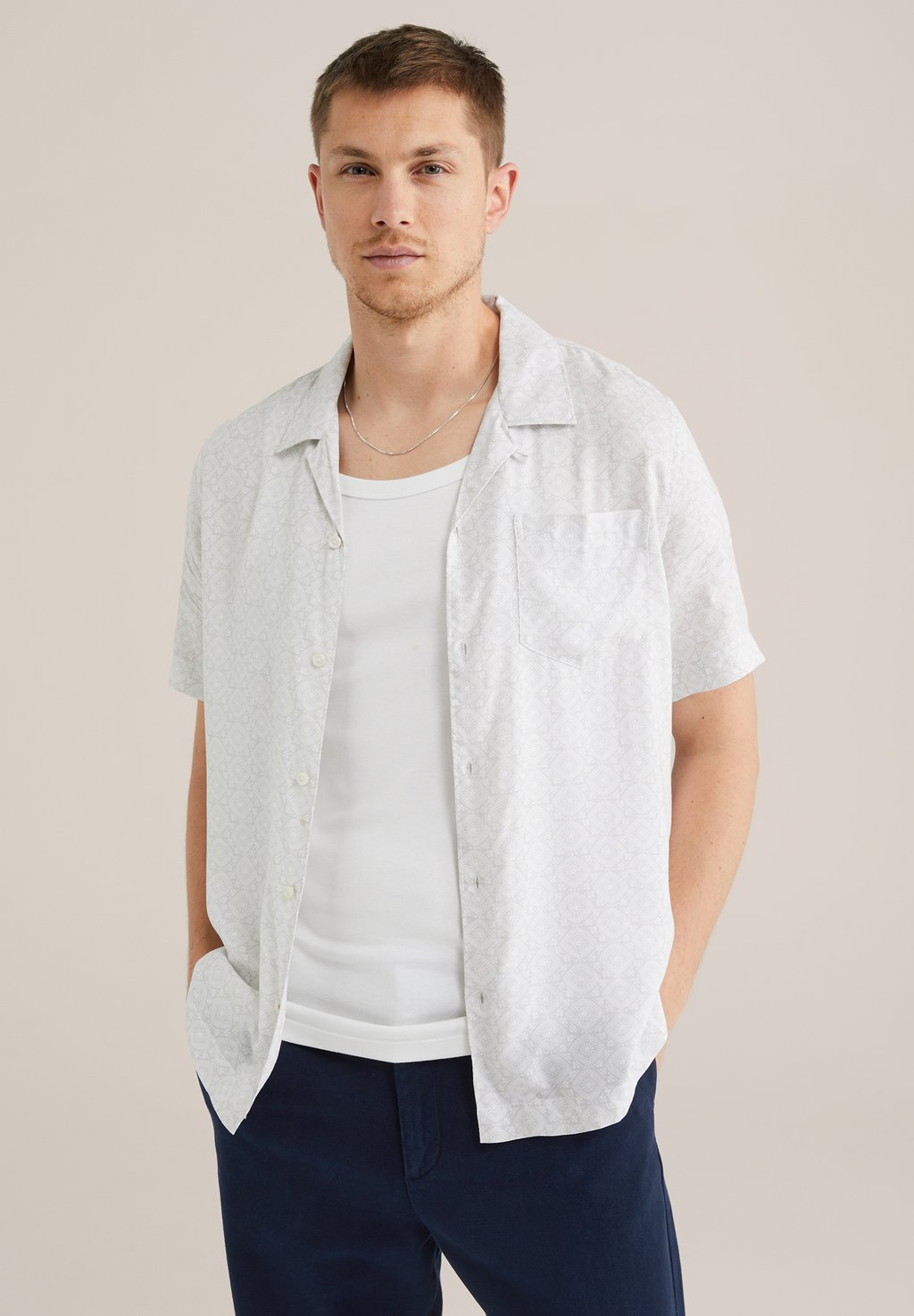 Рубашка WE Fashion, светло-серый 
Рубашка WE Fashion, светло-серый