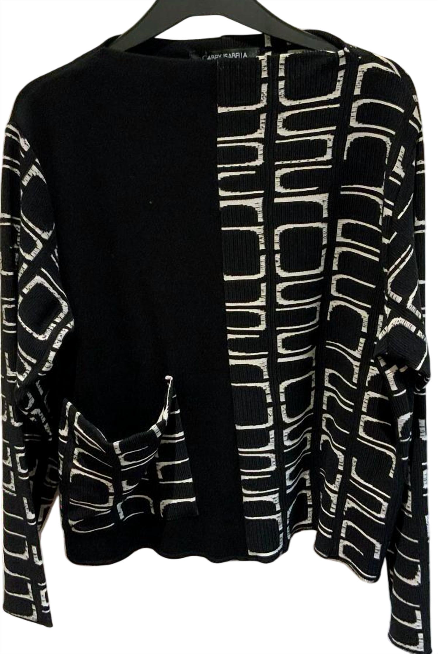 Женский текстурированный топ в черном и белом цвете Gabby Isabella
Женский текстурированный топ в черном и белом цвете Gabby Isabella