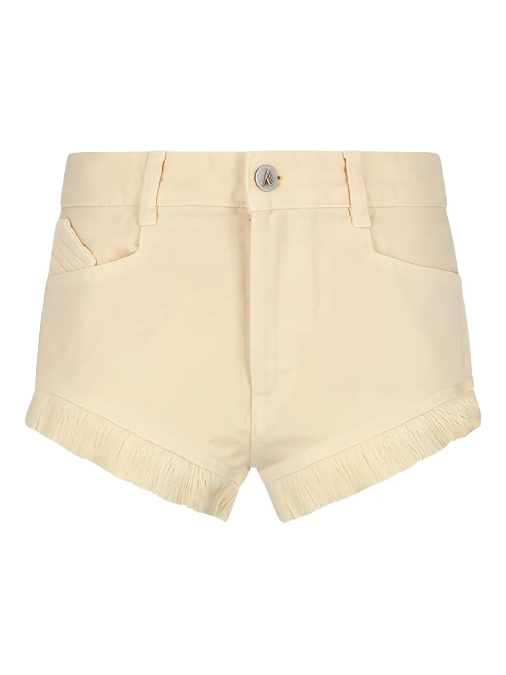 Джинсовые шорты с бахромой The Attico, нейтральный 
Джинсовые шорты с бахромой The Attico, нейтральный