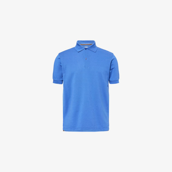 Рубашка-поло Paul Smith с декоративной пуговицей, голубой 
Рубашка-поло Paul Smith с декоративной пуговицей, голубой