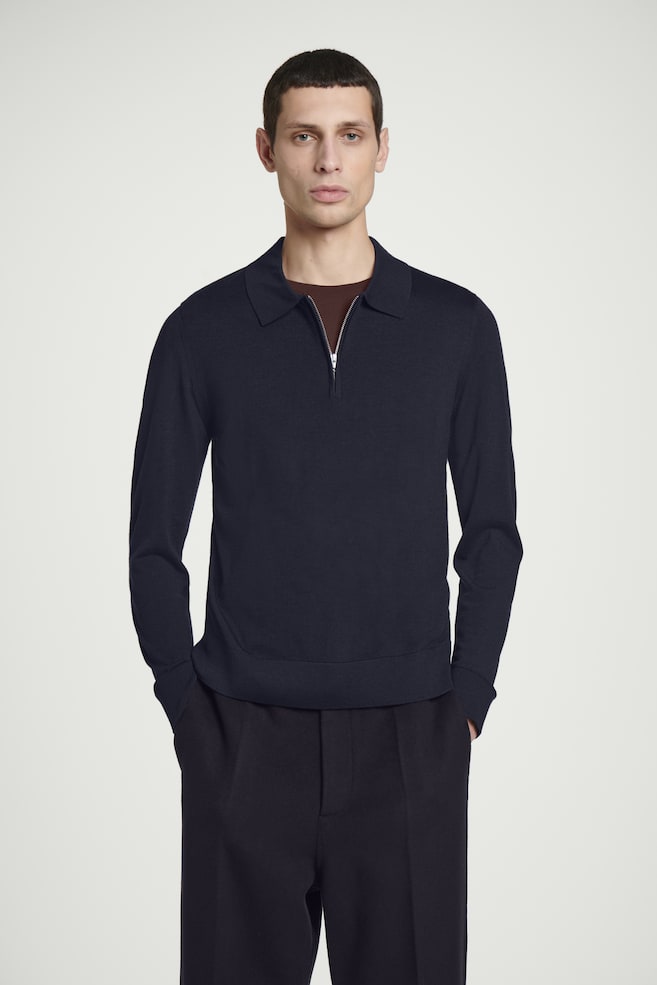 Рубашка поло из мериносовой шерсти Cos, синий
Рубашка поло из мериносовой шерсти Cos, синий