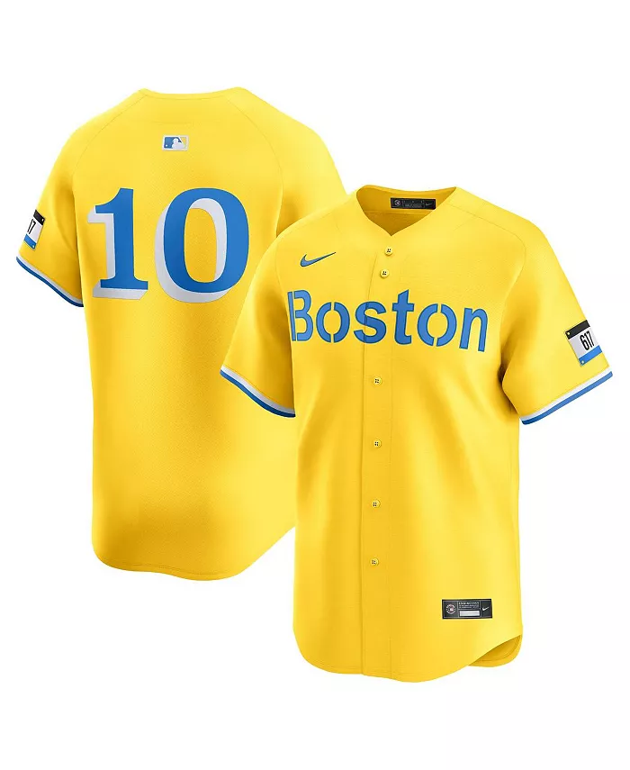Мужская бейсбольная джерси Boston Red Sox City Connect Limited с золотым принтом игрока Trevor Story Nike
Мужская бейсбольная джерси Boston Red Sox City Connect Limited с золотым принтом игрока Trevor Story Nike