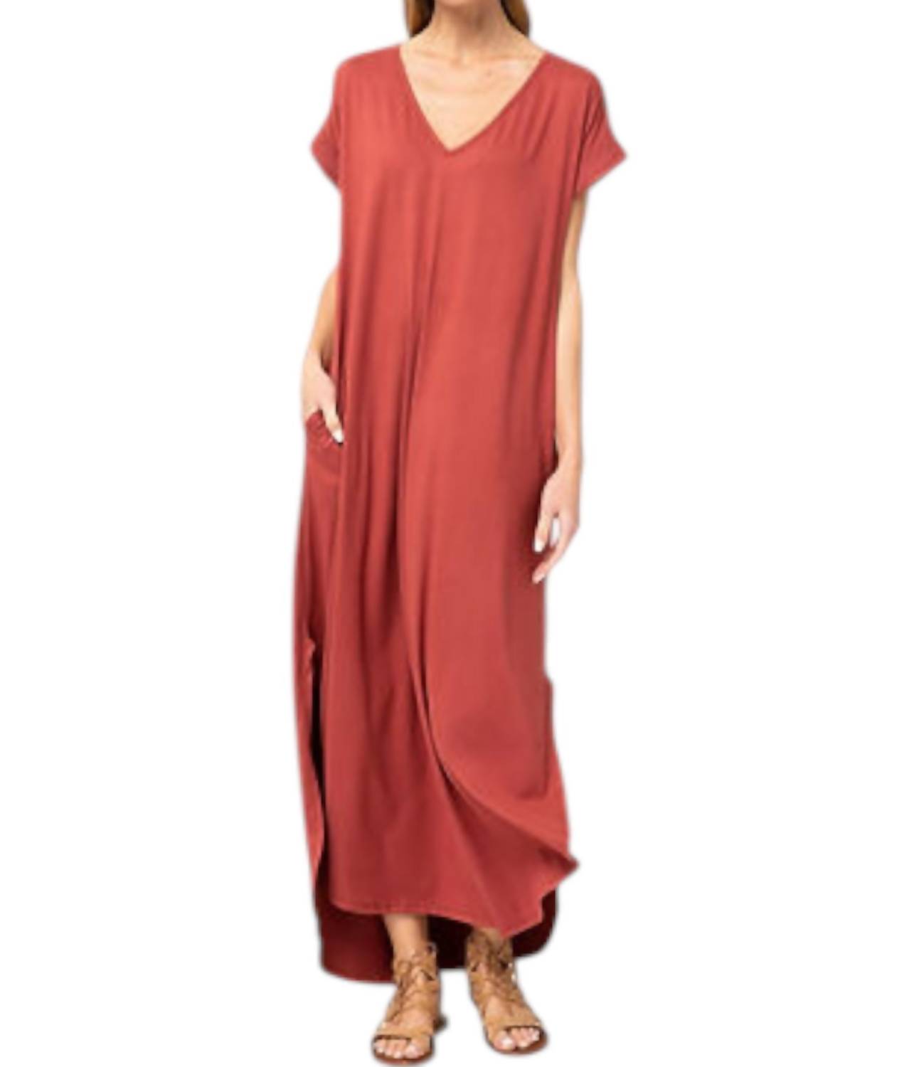 Повседневное платье-макси с карманами в цвете марсала Entro, Marsala
Повседневное платье-макси с карманами в цвете марсала Entro, Marsala