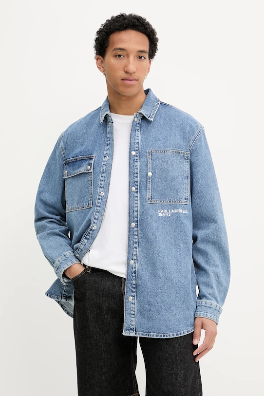 Джинсовая рубашка Karl Lagerfeld Jeans, синий 
Джинсовая рубашка Karl Lagerfeld Jeans, синий