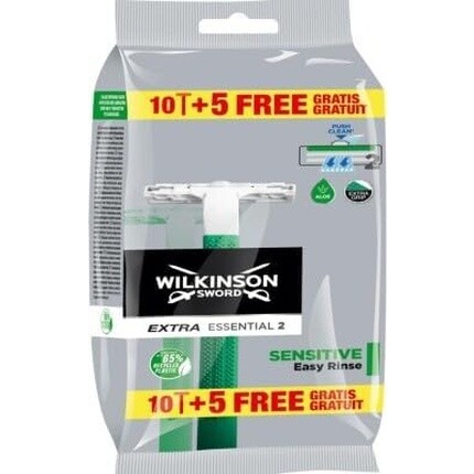 Одноразовые бритвы Wilkinson Extra 2 Sensitive, 15 шт., 15 шт. в упаковке Wilkinson Sword, Серый, Одноразовые бритвы Wilkinson Extra 2 Sensitive, 15 шт., 15 шт. в упаковке Wilkinson Sword
Одноразовые бритвы Wilkinson Extra 2 Sensitive, 15 шт., 15 шт. в упаковке Wilkinson Sword, Серый, Одноразовые бритвы Wilkinson Extra 2 Sensitive, 15 шт., 15 шт. в упаковке Wilkinson Sword