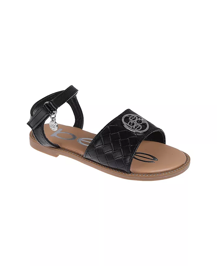 Сандалии с плоской подошвой и тиснением для девочек с медальоном Bebe, черный
Сандалии с плоской подошвой и тиснением для девочек с медальоном Bebe, черный