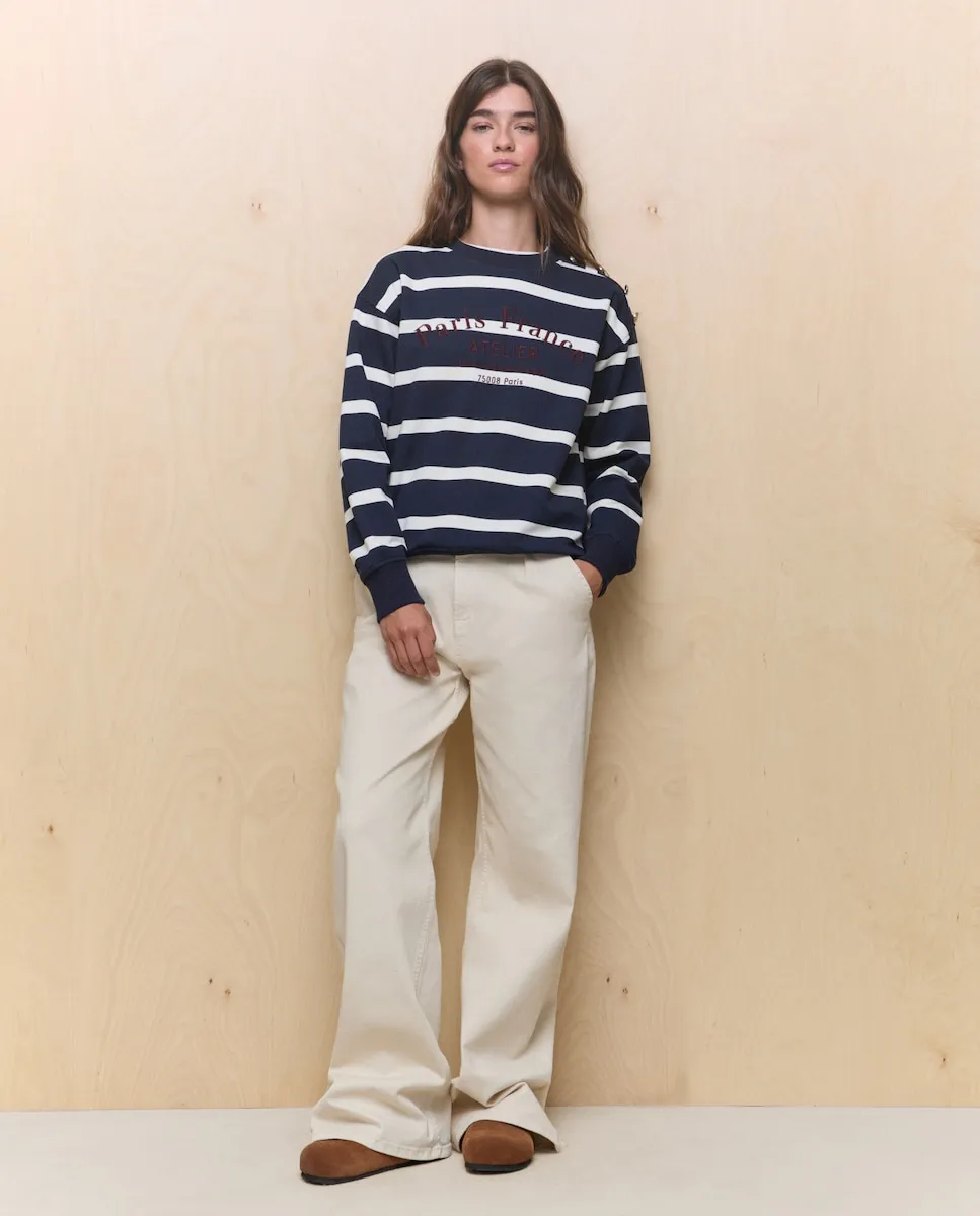 Женская толстовка с круглым вырезом, полосками и пуговицами Easy Wear, синий
Женская толстовка с круглым вырезом, полосками и пуговицами Easy Wear, синий