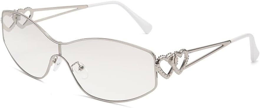 Солнцезащитные очки «кошачий глаз» с дизайном «двойное сердце», интегрированными линзами, защитой от УФ-излучения, визуально стройнят, идеально подходят для вечеринок и торжественных мероприятий HYYZZC, Clear
Солнцезащитные очки «кошачий глаз» с дизайном «двойное сердце», интегрированными линзами, защитой от УФ-излучения, визуально стройнят, идеально подходят для вечеринок и торжественных мероприятий HYYZZC, Clear