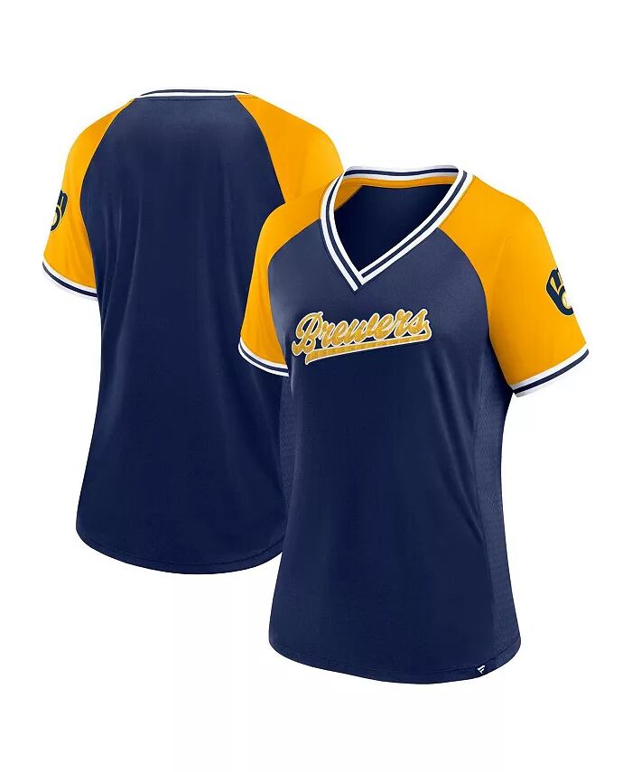 Женская темно-синяя футболка Milwaukee Brewers Glitz & Glam League Diva Raglan с V-образным вырезом Fanatics
Женская темно-синяя футболка Milwaukee Brewers Glitz & Glam League Diva Raglan с V-образным вырезом Fanatics