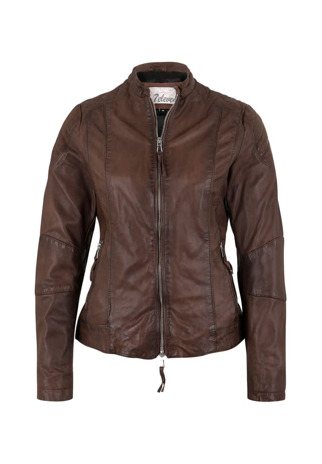 Кожаная куртка Quiny с воротником-стойкой 7Eleven, коричневый
Кожаная куртка Quiny с воротником-стойкой 7Eleven, коричневый