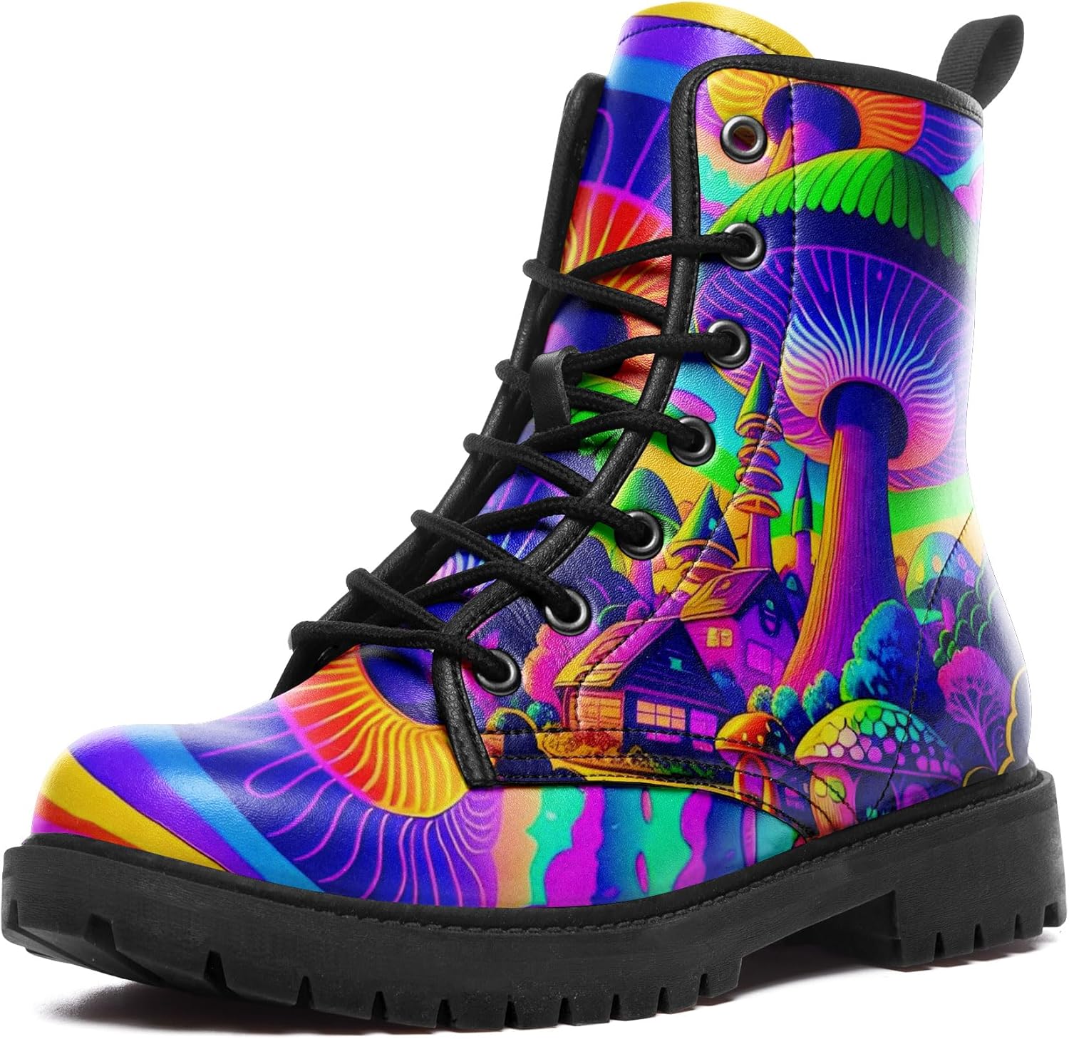 Ботинки средней высоты Artistic Mushroom, мужские и женские, с цветочным принтом, на шнуровке, для походов, повседневной носки и прогулок Awsole, синий/зеленый/фиолетовый
Ботинки средней высоты Artistic Mushroom, мужские и женские, с цветочным принтом, на шнуровке, для походов, повседневной носки и прогулок Awsole, синий/зеленый/фиолетовый