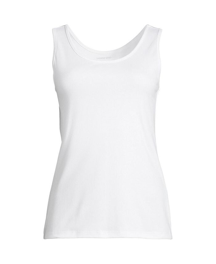 Миниатюрная хлопковая майка на бретелях Lands' End, белый
Миниатюрная хлопковая майка на бретелях Lands' End, белый