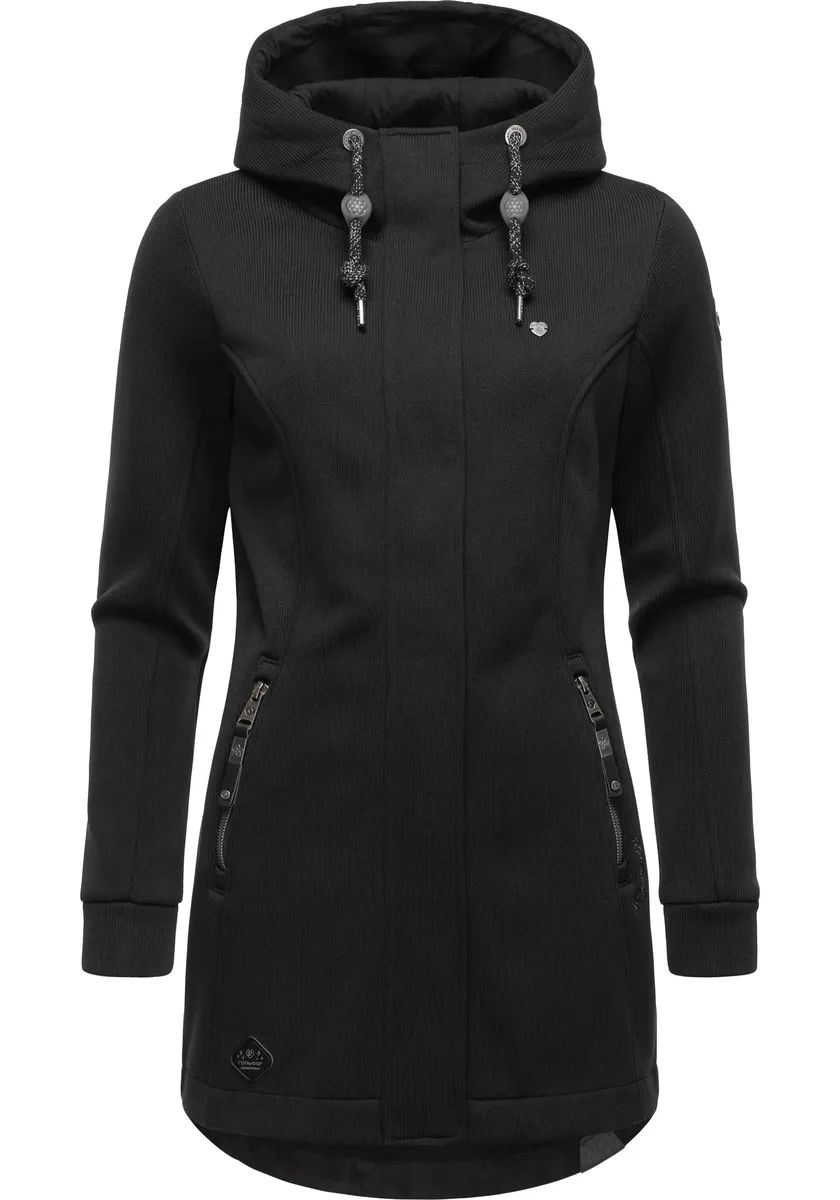 Толстовка с капюшоном Ragwear "Letti Bonded", спортивная куртка с капюшоном тонкой вязки, черный 
Толстовка с капюшоном Ragwear "Letti Bonded", спортивная куртка с капюшоном тонкой вязки, черный